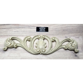 DEKOR 80x275 mm Ornament Ozdobny Dekoracyjny Ażurowy z Pyłu Drzewnego DIY