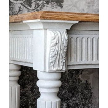 KAPITEL Liść Akantu 47x70mm DEKOR Ozdobny Ornament Pył Drzewny do Mebli