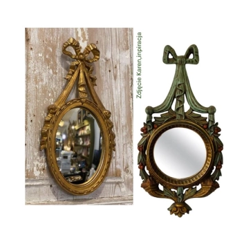 RAMKA Ozdobna Kokarda Festony 130x250mm Ornament Pył Drzewny Dekor DIY