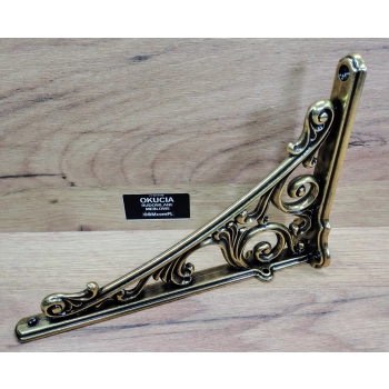 WSPORNIK Półki Uchwyt Podpórka BAROCCO 200x142 mm 50kg STARE ZŁOTO