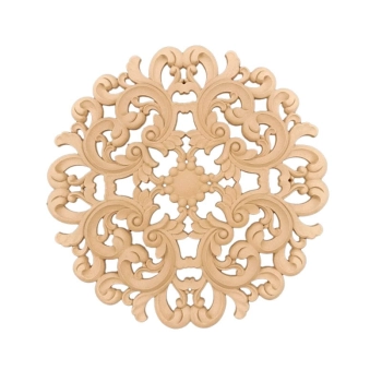 DEKOR fi 390 mm Okrągła Rozeta Ornament Ozdobny Rośliny Pył Drzewy DIY