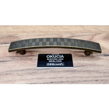UCHWYT Meblowy 128x17 mm Rączka CHESS do Szafki Szuflady STARY Mosiądz L-96