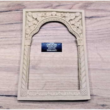 RAMKA Ozdobna Orientalna Łuk Kwiatowy 158x220mm Ornament Pył Drzewny DIY