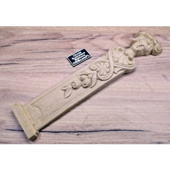 DEKOR 335x70 mm Pilaster Kariatyda Ornament Ozdobny z Pyłu Drzewnego DIY