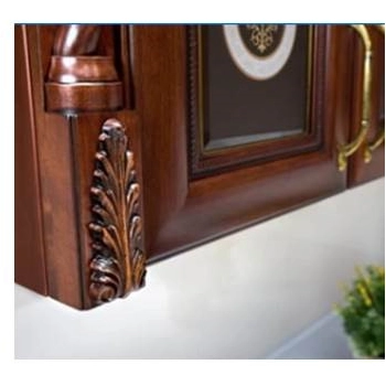 DEKOR 110x40 mm Ornament Ozdobny Liść Akantu Dekoracyjny z Pyłu Drzewnego