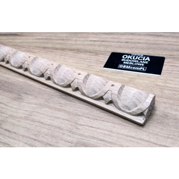 Listwa Rzeźbiona Bukowa Jajownik Kyma Jońska 19x14mm 1200mm Dekoracja 0053