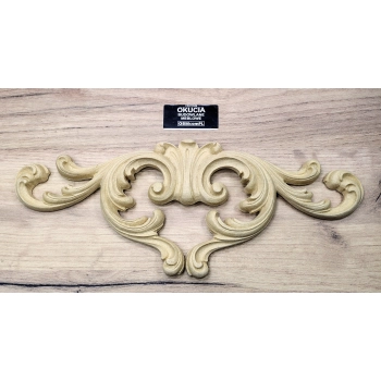 DEKOR 300x120 mm Ornament Ozdobny Dekoracyjny Detal z Pyłu Drzewnego DIY