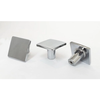 GAŁKA Meblowa 32x32 mm Kwadratowa Rączka Wave Uchwyt Szafki CHROM Połysk