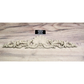 DEKOR 320x65 mm Ornament Ozdobny Ażurowa Korona z Pyłu Drzewnego DIY