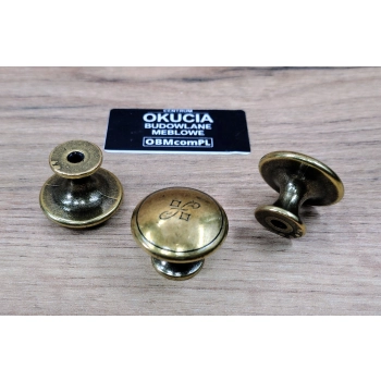 GAŁKA Meblowa 25 mm FLORIO Klasyczny Vintage Rączka Uchwyt Stare Złoto
